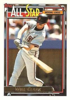 1992 Topps - Gold #386 Will Clark Front