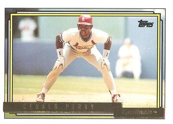1992 Topps - Gold #498 Gerald Perry Front