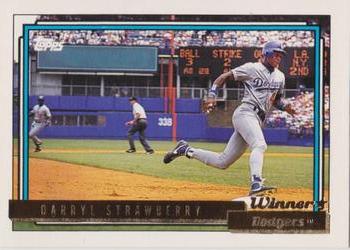 1992 Topps - Gold Winners #550 Darryl Strawberry Front
