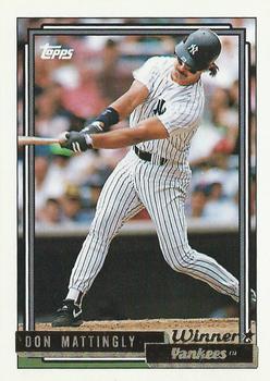1992 Topps - Gold Winners #300 Don Mattingly Front
