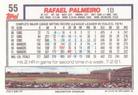 1992 Topps Micro #55 Rafael Palmeiro Back