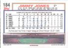 1992 Topps Micro #184 Jimmy Jones Back