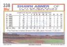 1992 Topps Micro #338 Shawn Abner Back