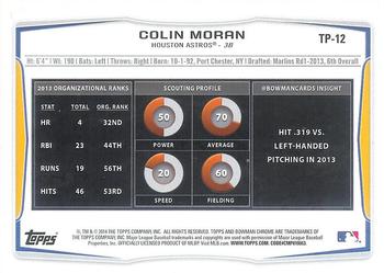 2014 Bowman Draft - Top Prospects #TP-12 Colin Moran Back