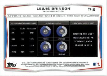 2014 Bowman Draft - Top Prospects #TP-53 Lewis Brinson Back