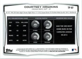 2014 Bowman Draft - Top Prospects #TP-87 Courtney Hawkins Back