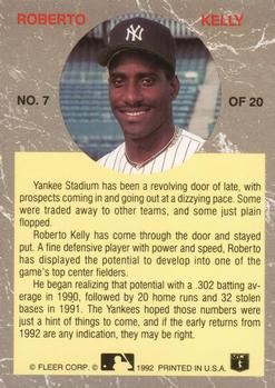 1992 Ultra - All-Stars #7 Roberto Kelly Back