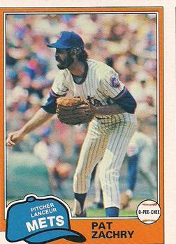 1981 O-Pee-Chee - Gray Back #224 Pat Zachry Front