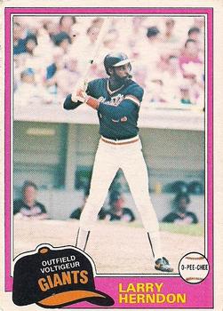 1981 O-Pee-Chee - Gray Back #108 Larry Herndon Front