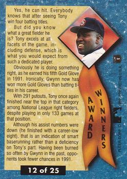 1992 Ultra - Award Winners #12 Tony Gwynn Back