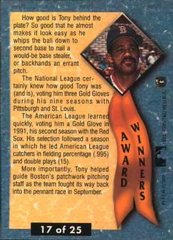 1992 Ultra - Award Winners #17 Tony Pena Back