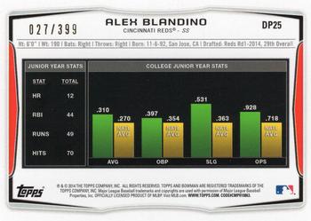 2014 Bowman Draft - Blue #DP25 Alex Blandino Back