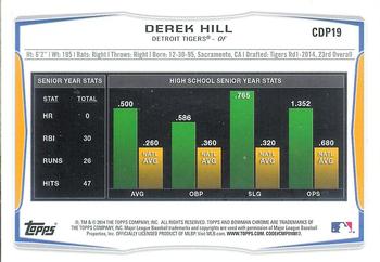 2014 Bowman Draft - Chrome #CDP19 Derek Hill Back