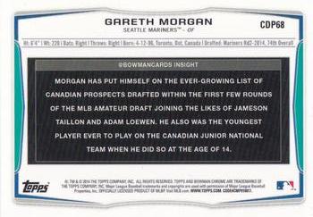 2014 Bowman Draft - Chrome #CDP68 Gareth Morgan Back