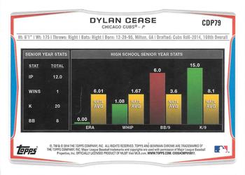 2014 Bowman Draft - Chrome #CDP79 Dylan Cease Back