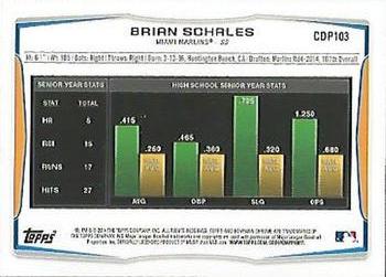2014 Bowman Draft - Chrome #CDP103 Brian Schales Back