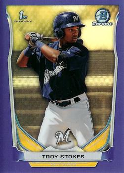 2014 Bowman Draft - Chrome Blue Refractors #CDP111 Troy Stokes Front