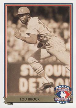 1992 Upper Deck - Heroes of Baseball #H6 Lou Brock Front
