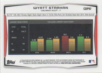 2014 Bowman Draft - Chrome Refractors #CDP97 Wyatt Strahan Back