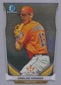 2014 Bowman Draft - Chrome Top Prospects #CTP-3 Carlos Correa Front