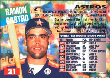 1994 Stadium Club Draft Picks #21 Ramon Castro Back