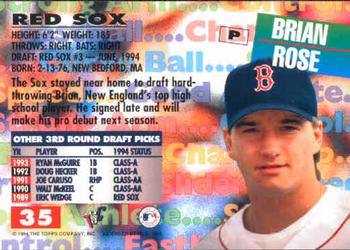 1994 Stadium Club Draft Picks #35 Brian Rose Back