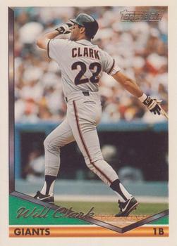 1994 Topps - Gold #240 Will Clark Front
