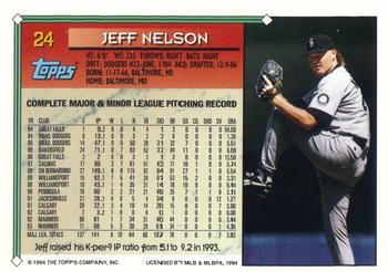 1994 Topps - Gold #24 Jeff Nelson Back