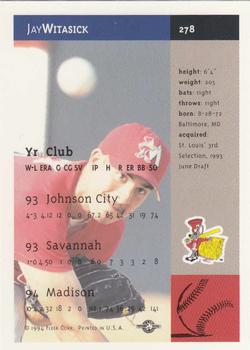 1994-95 Fleer Excel #278 Jay Witasick Back