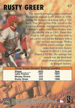 1997 Sports Illustrated #43 Rusty Greer Back
