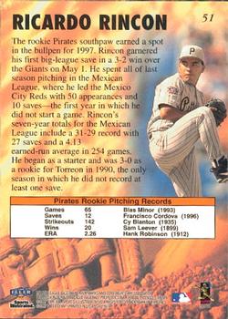 1997 Sports Illustrated #51 Ricardo Rincon Back