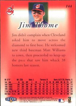 1997 Sports Illustrated #144 Jim Thome Back