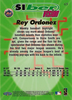 1997 Sports Illustrated #65 Rey Ordonez Back