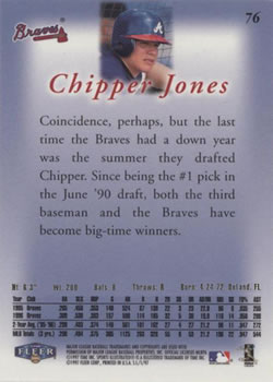 1997 Sports Illustrated #76 Chipper Jones Back