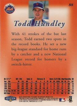 1997 Sports Illustrated #88 Todd Hundley Back