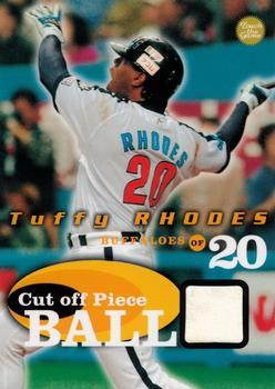 2003 BBM Touch the Game - Cut Off Piece Ball #B24 Tuffy Rhodes Front