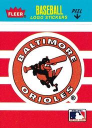 1987 Fleer Classic Miniatures - Logo Stickers (Stripes) #NNO Baltimore Orioles Front