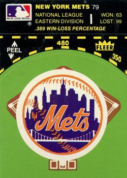 1980 Fleer Baseball Stickers #NNO New York Mets Baseball Diamond Front