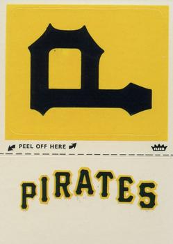 1980 Fleer Baseball Stickers #NNO Pittsburgh Pirates Monogram Front