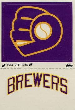1980 Fleer Baseball Stickers #NNO Milwaukee Brewers Monogram Front