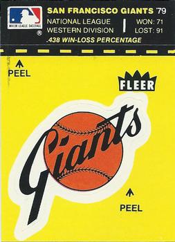1980 Fleer Baseball Stickers #NNO San Francisco Giants Logo Front