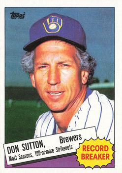 1985 Topps #10 Don Sutton Front