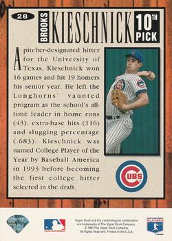 1994 Collector's Choice - Silver Signature #28 Brooks Kieschnick Back