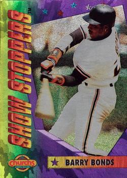 1994 Pinnacle Church's Hometown Stars - Show Stoppers #2 Barry Bonds Front