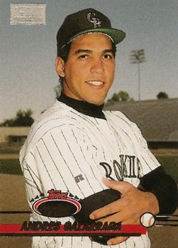 1993 Stadium Club - First Day Production #454 Andres Galarraga Front
