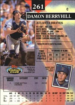 1993 Stadium Club - Members Only #261 Damon Berryhill Back