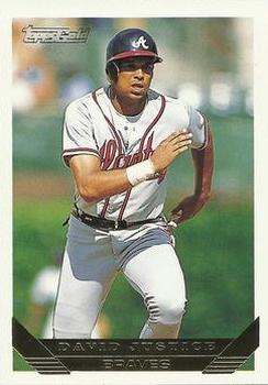 1993 Topps - Gold #170 David Justice Front