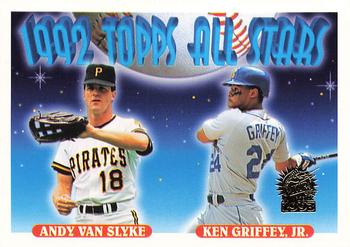 1993 Topps - Inaugural Marlins #405 Andy Van Slyke / Ken Griffey Jr. Front