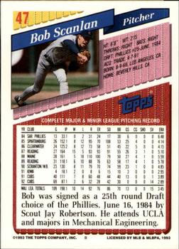 1993 Topps - Inaugural Rockies #47 Bob Scanlan Back