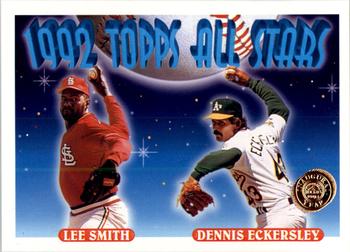 1993 Topps - Inaugural Rockies #411 Lee Smith / Dennis Eckersley Front